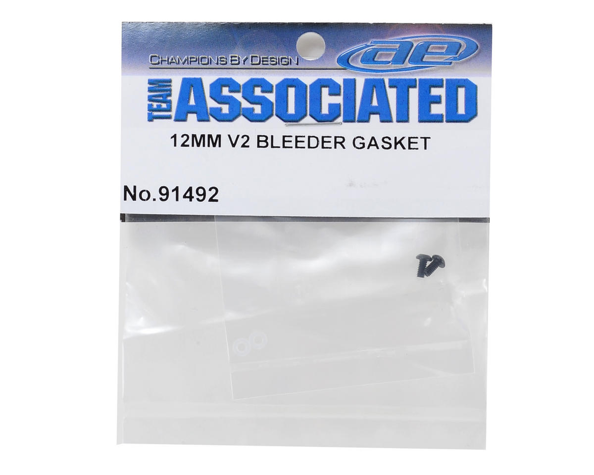 Team Associated 12mm V2 Shock Cap Bleeder Screw & Gasket Set