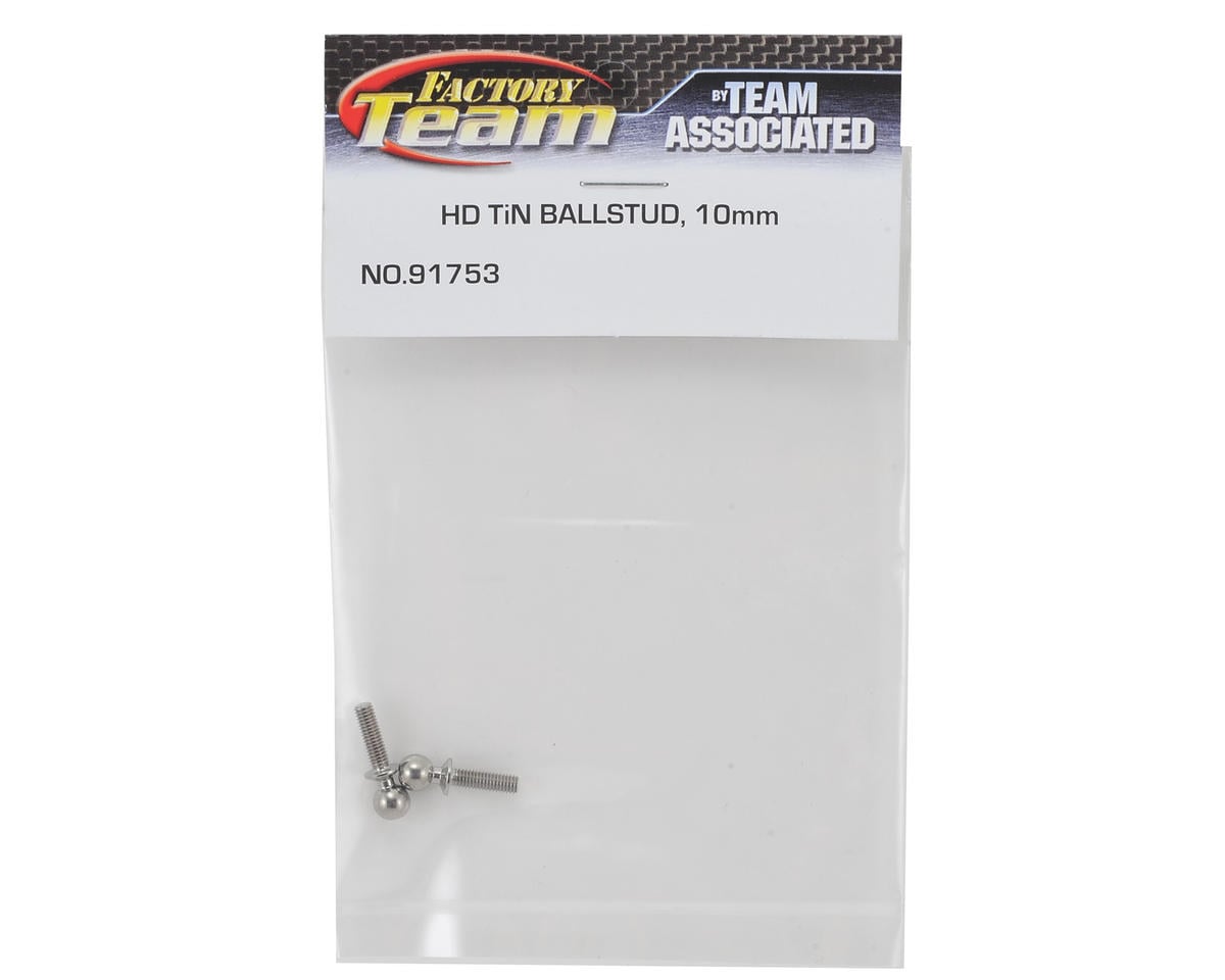 Team Associated 10mm Factory Team Heavy Duty Titanium Ball Stud Set (2)