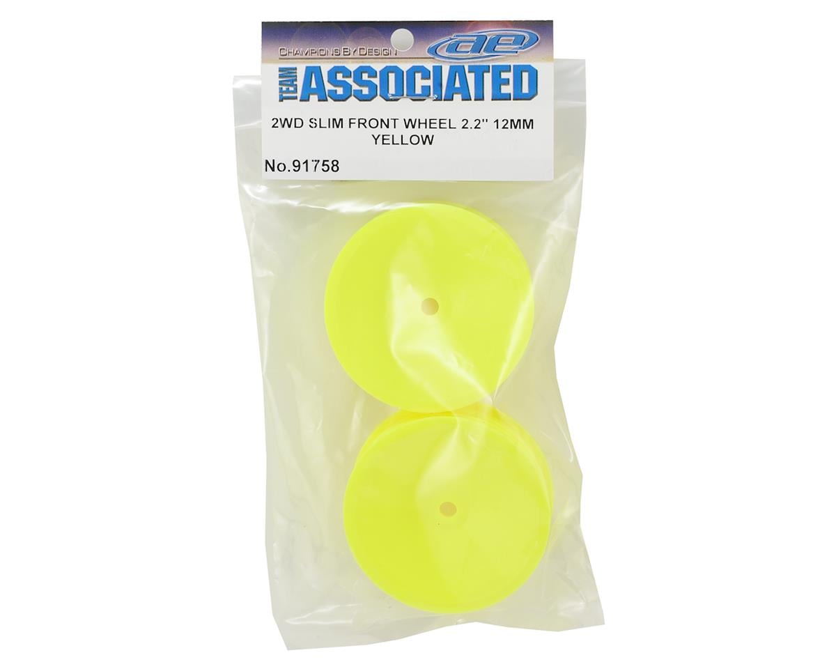 Team Associated 2.2" "Slim" Front Buggy Wheels (Yellow) (2) (B6)