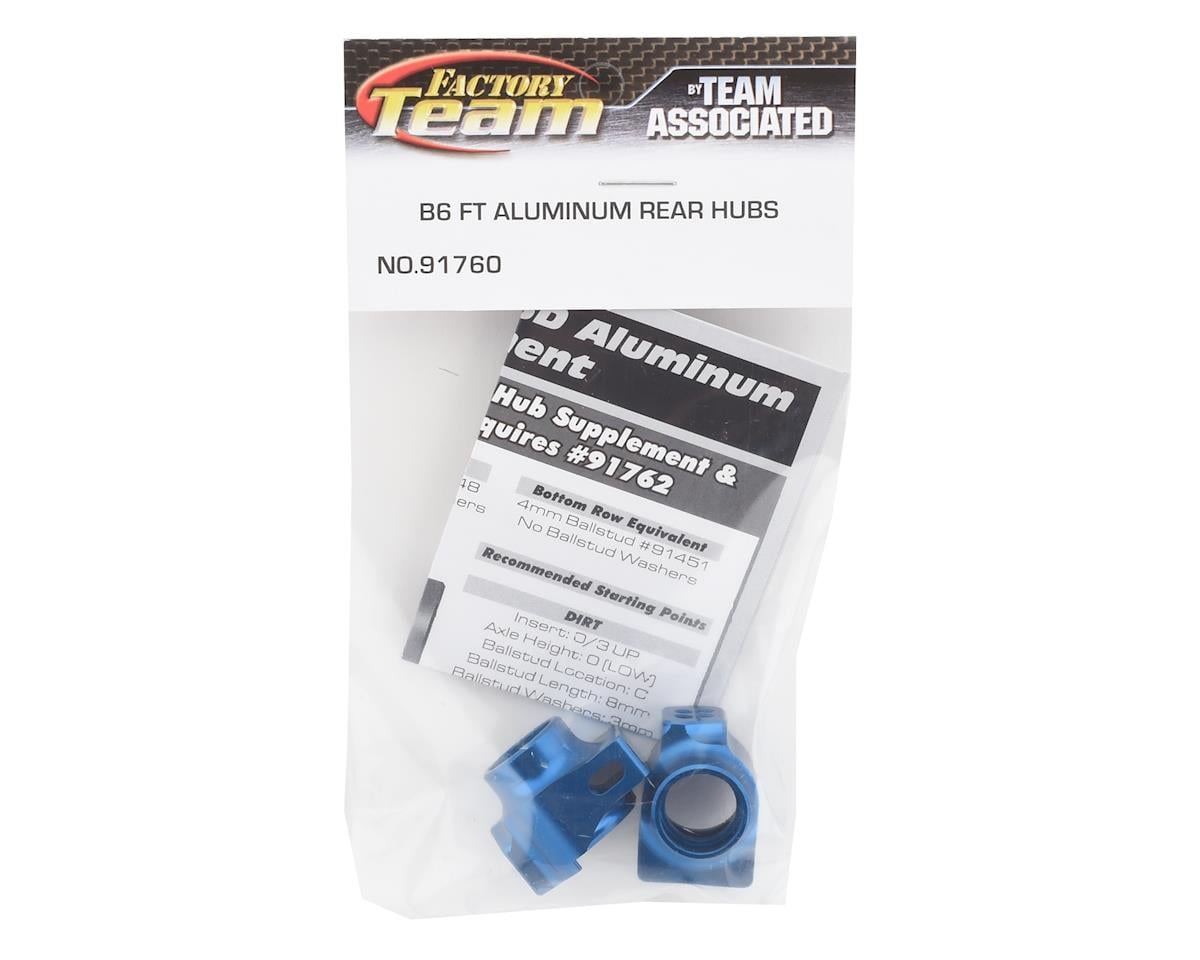 Team Associated B6/B6D Factory Team Aluminum Rear Hub Set (Blue)