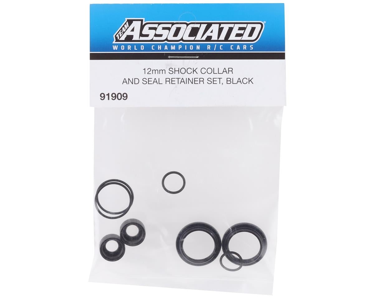 Team Associated 12mm Shock Collar & Seal Retainer Set (Black)