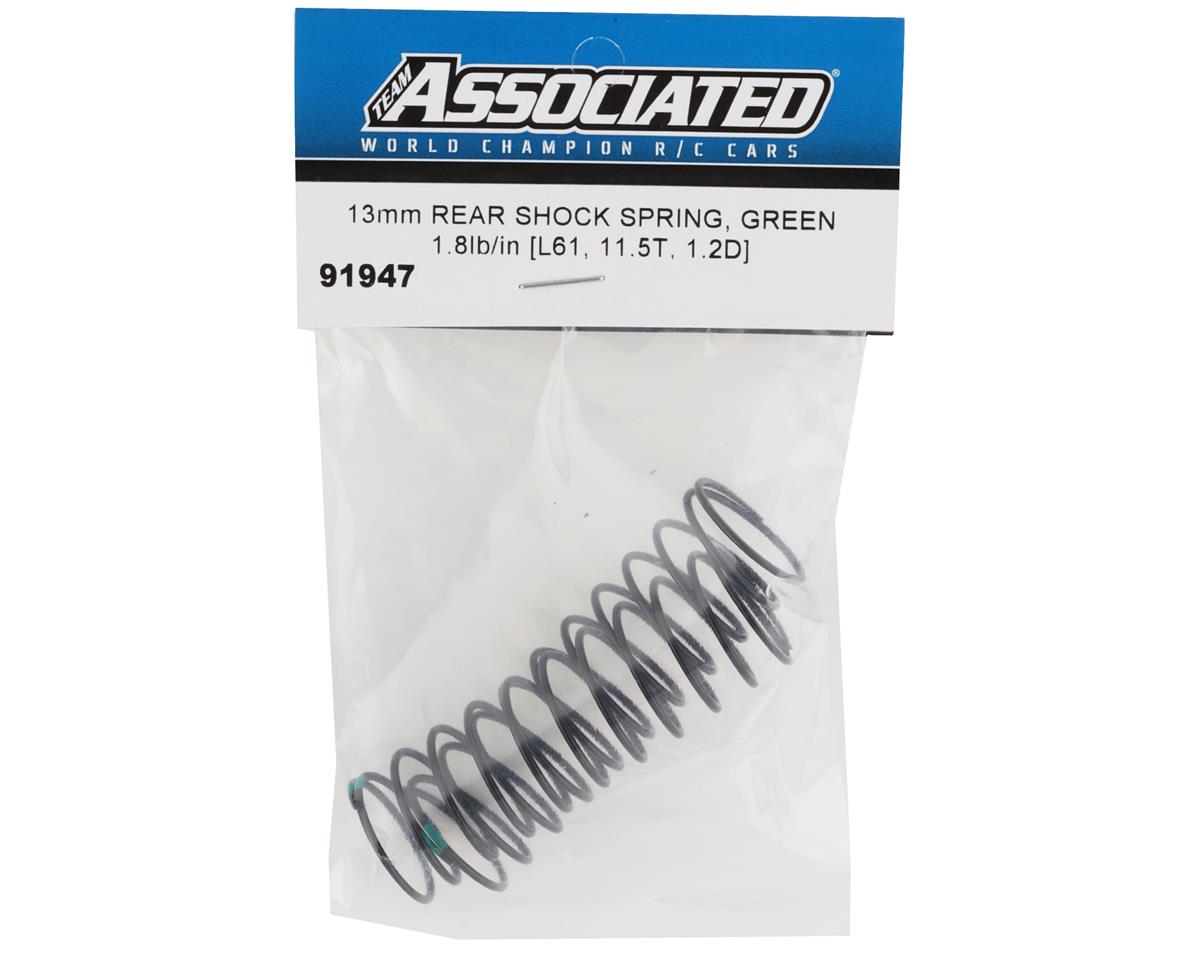 Team Associated 13mm Rear Shock Spring (Green/1.8lbs) (61mm)