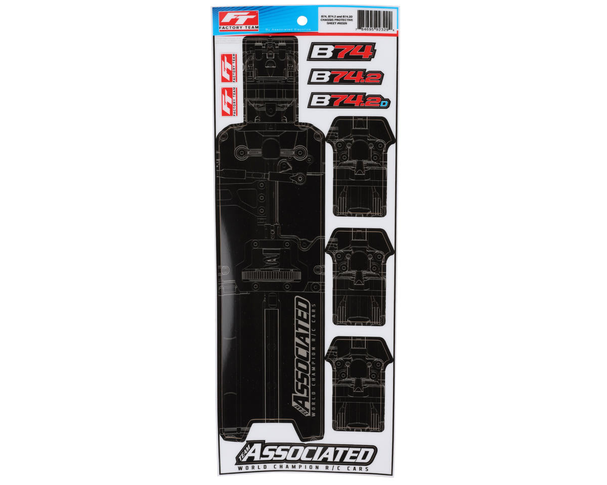 Team Associated RC10B74.2 FT Chassis Protective Sheet (1)