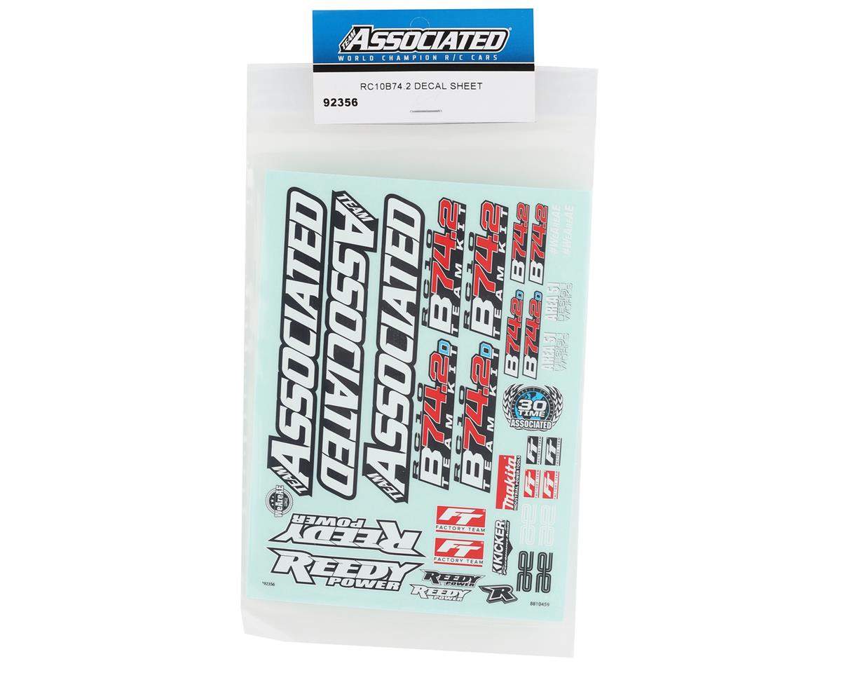 Team Associated RC10B74.2 Decal Sheet