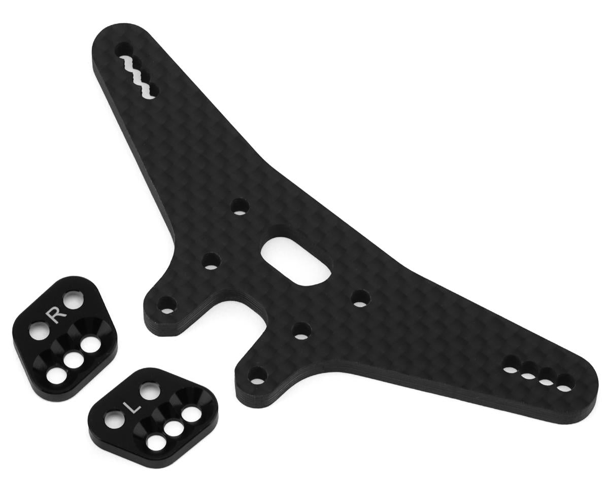 Team Associated RC10B7.1 Factory Team Gull Dropper & Rear Shock Tower Set (-2mm)