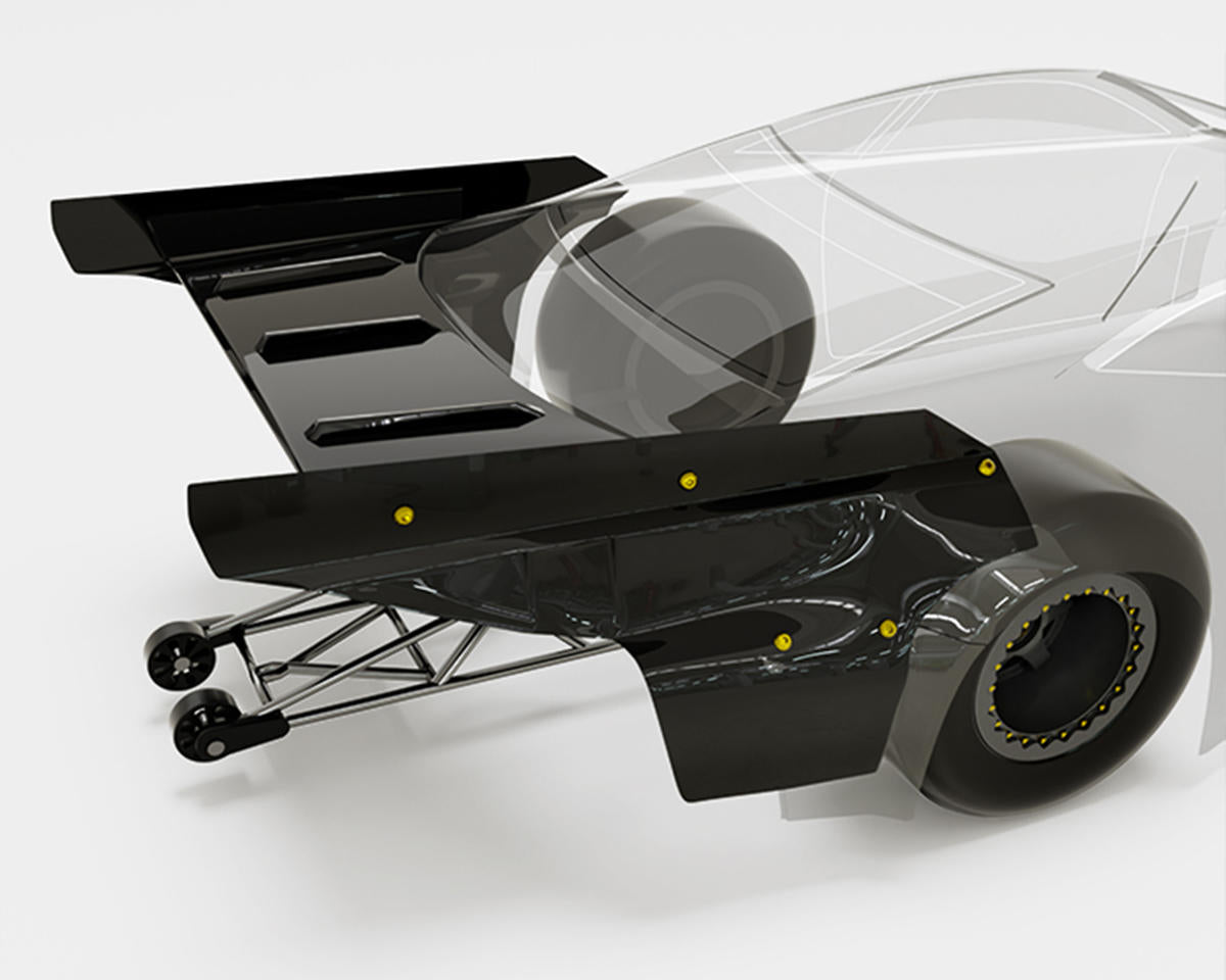 Bittydesign EKANUS Pro Drag Outlaw Racing Wing Set (Clear)
