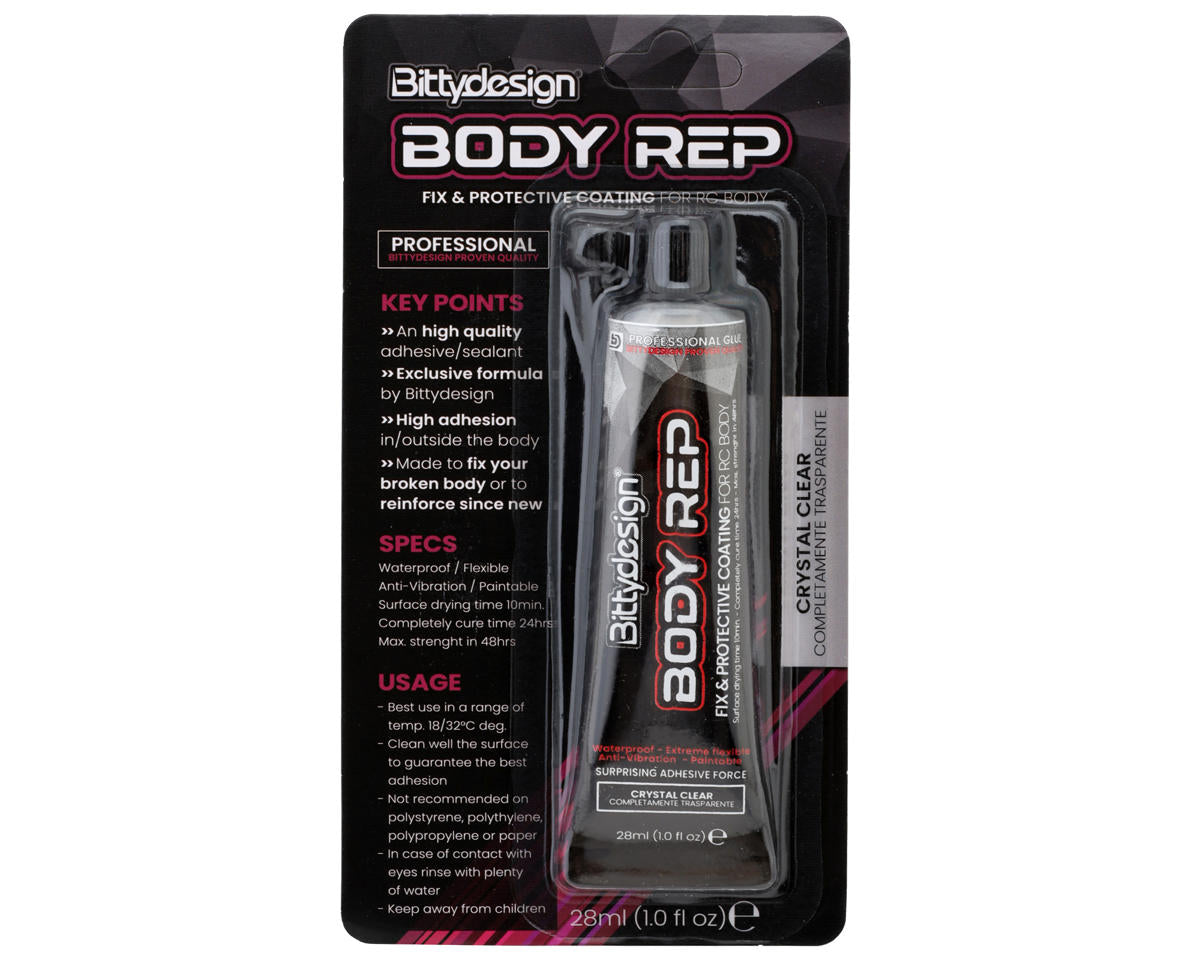 Bittydesign Body Rep' Fix & Protective Coating Adhesive/Sealant (Crystal Clear)