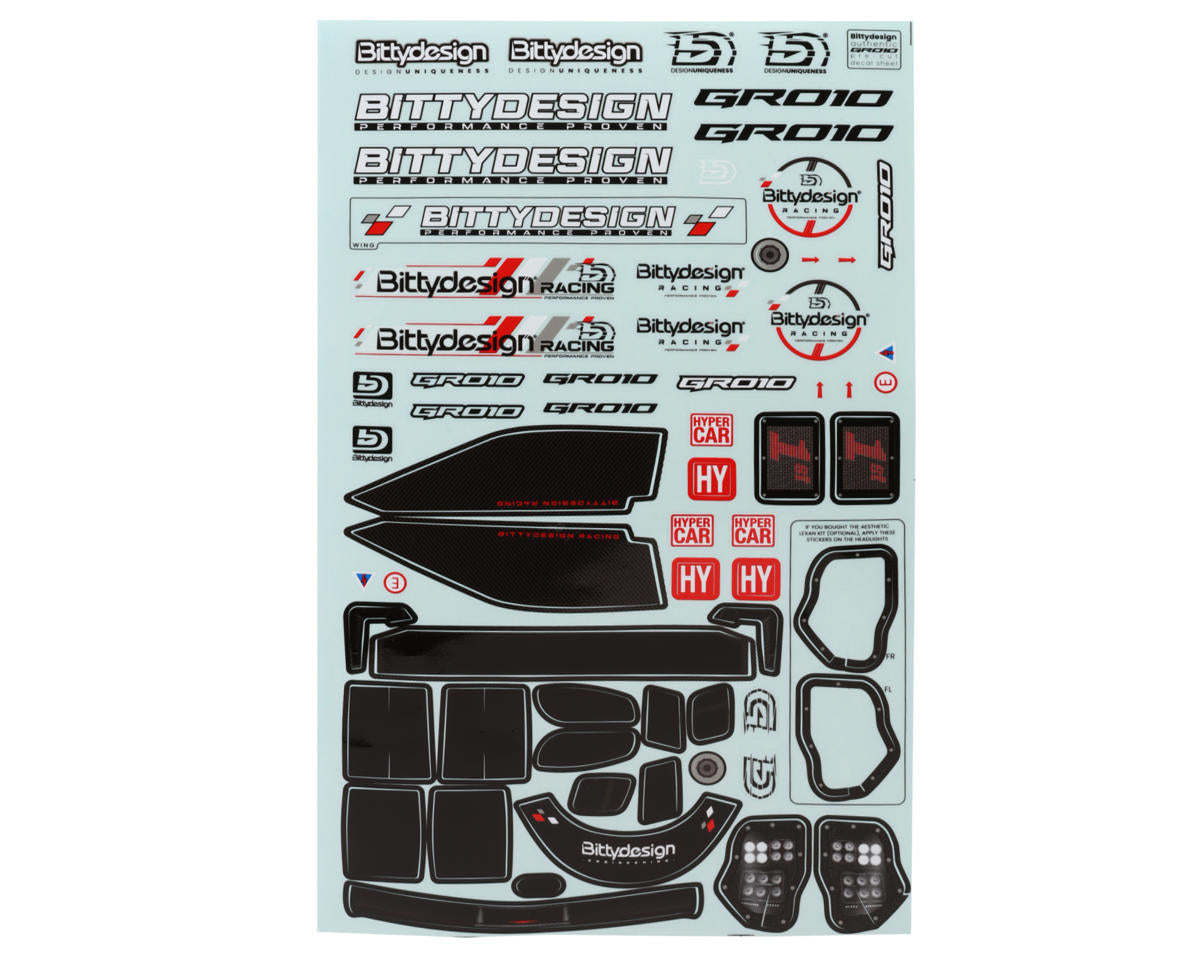 Bittydesign GR010 Hypercar 1/10 Touring Car Body (Clear) (190mm) (Lightweight)