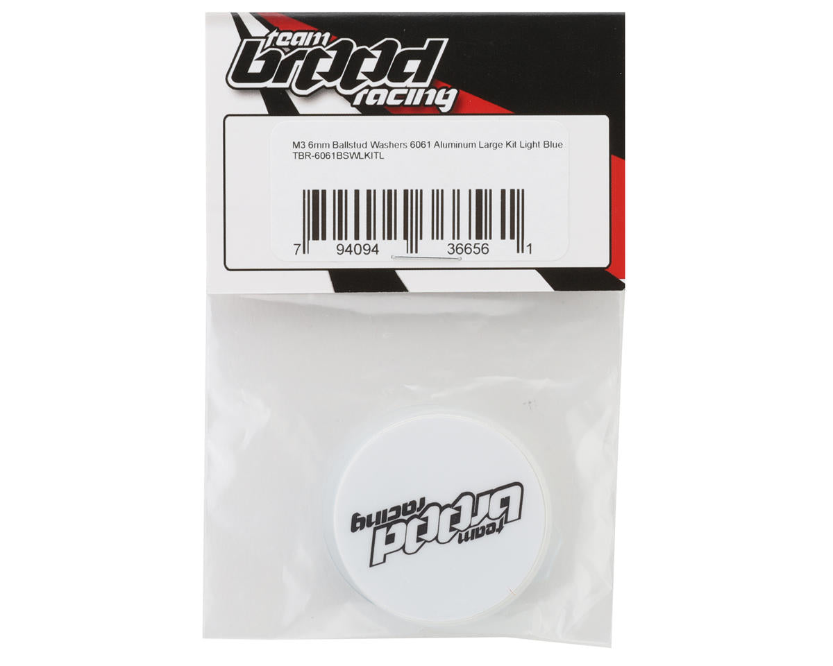 Team Brood 3x6mm 6061 Aluminum Ball Stud Washers Large Kit