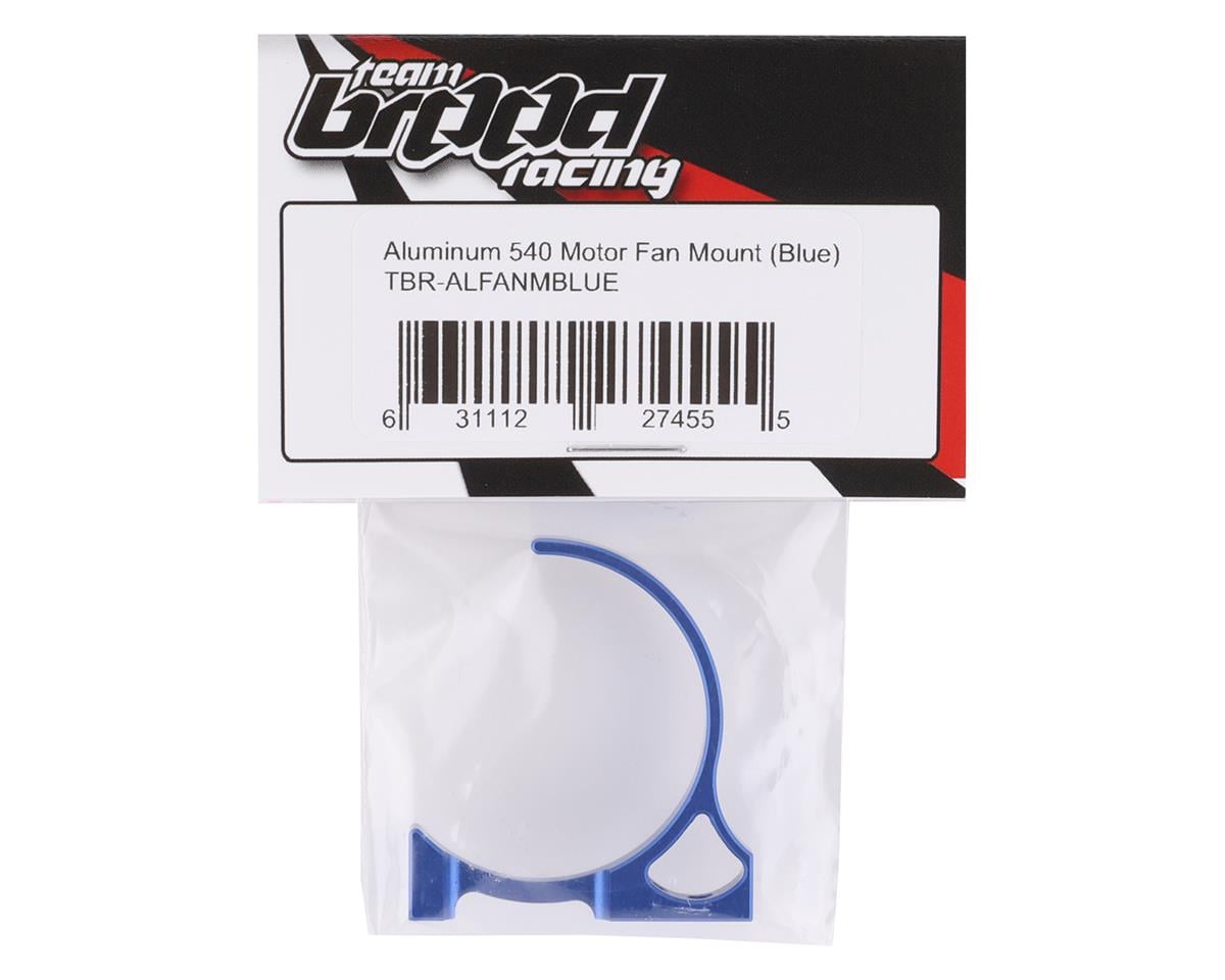 Team Brood Aluminum 540 Motor Fan Mount (Blue) (Fits 25mm, 30mm & 35mm)