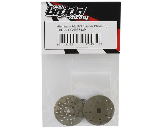 Team Brood Aluminum Slipper Plates (3) (Associated B74)