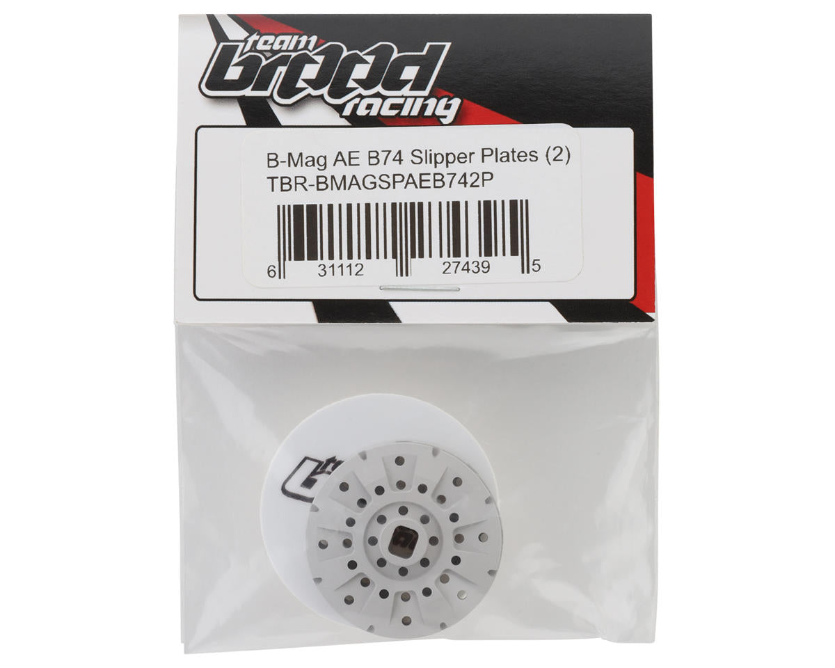 Team Brood B-Mag Drilled Magnesium Slipper Plates (2) (Associated B74)
