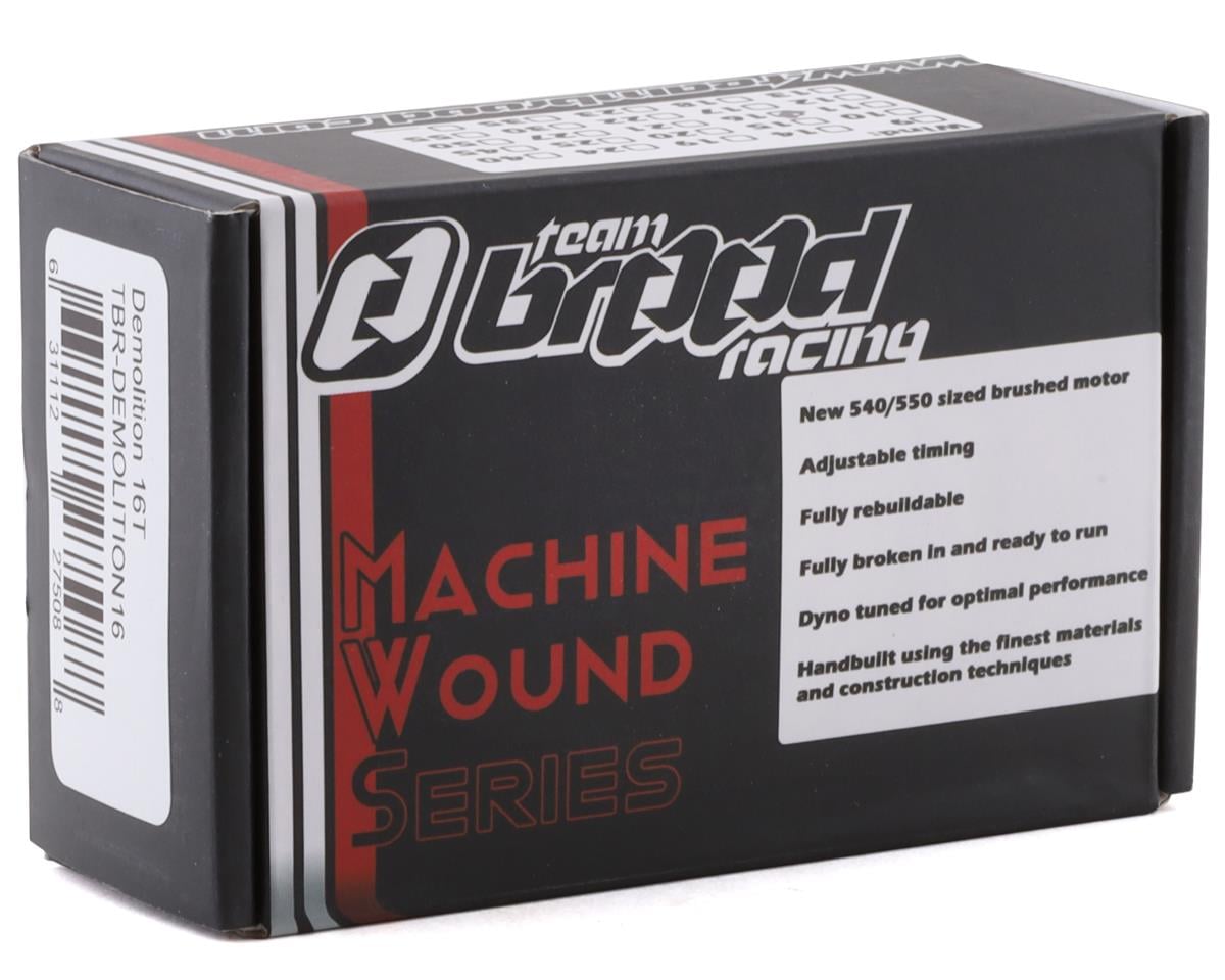Team Brood Demolition 550 5-Slot Skewed Machine Wound Brushed Motor (16T)