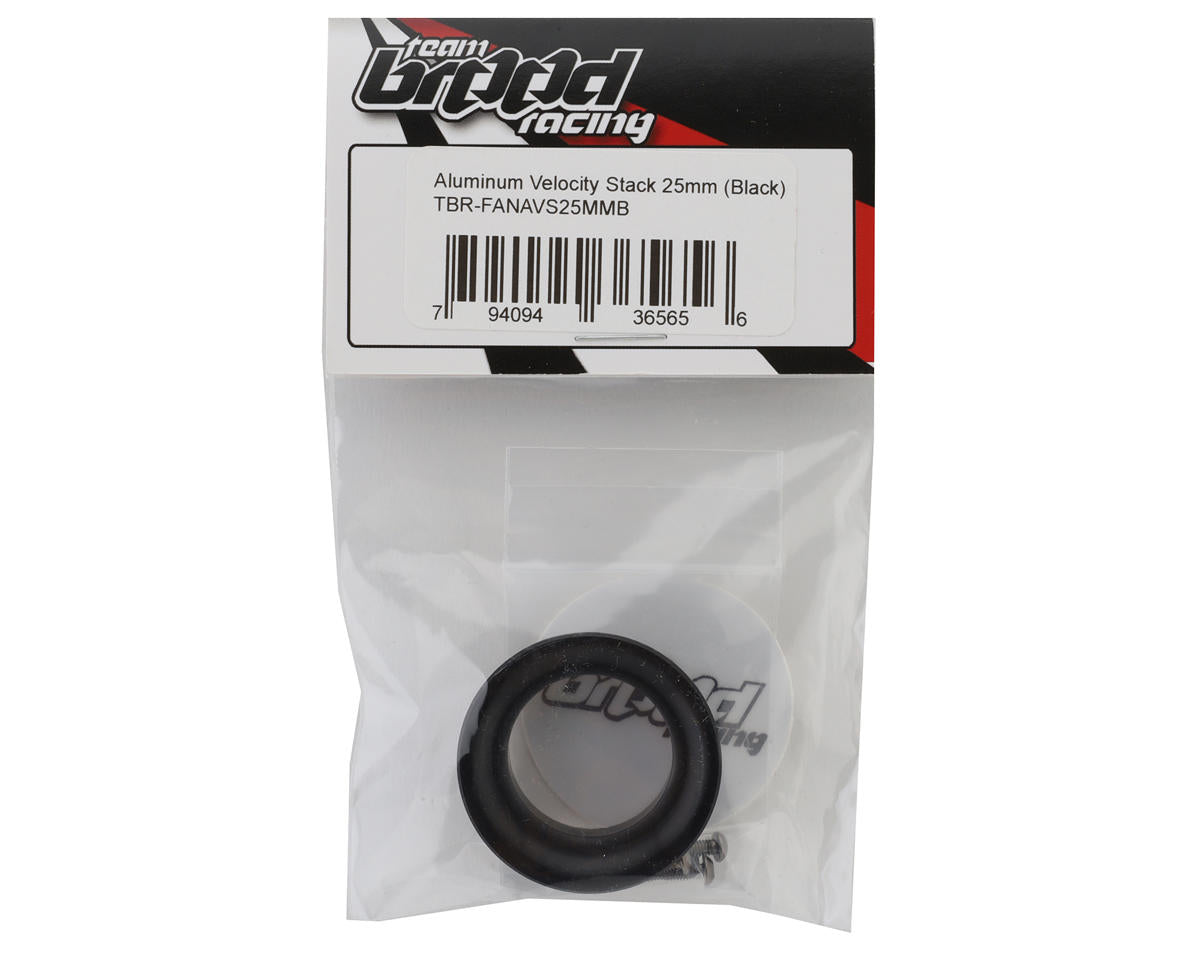 Team Brood Aluminum Velocity Stack Fan Shroud (Black) (25mm)