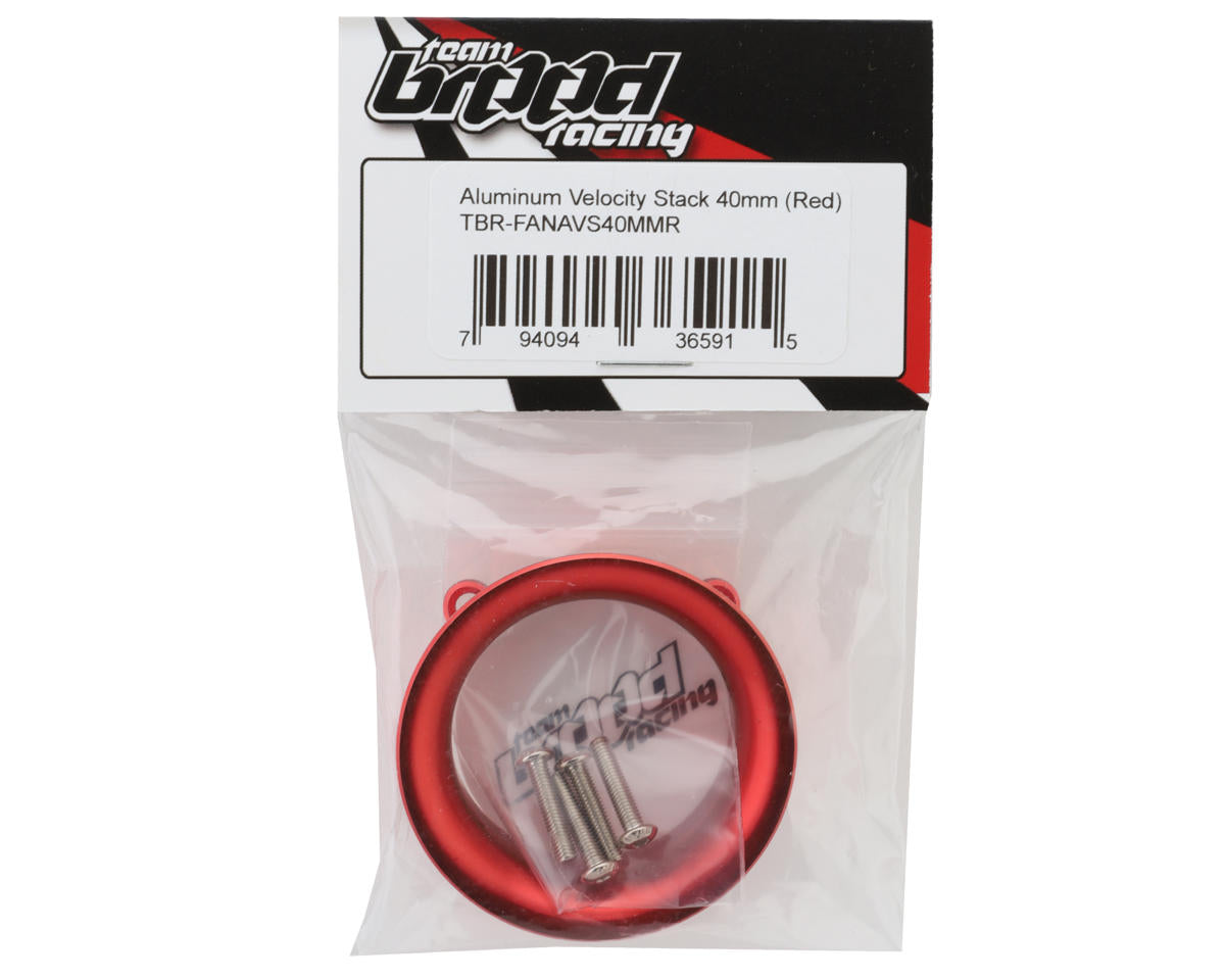 Team Brood 40mm 6061 Aluminum Velocity Stack (Red)