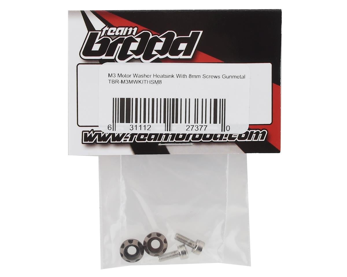 Team Brood M3 Motor Washer Heatsink (Grey) (8mm)