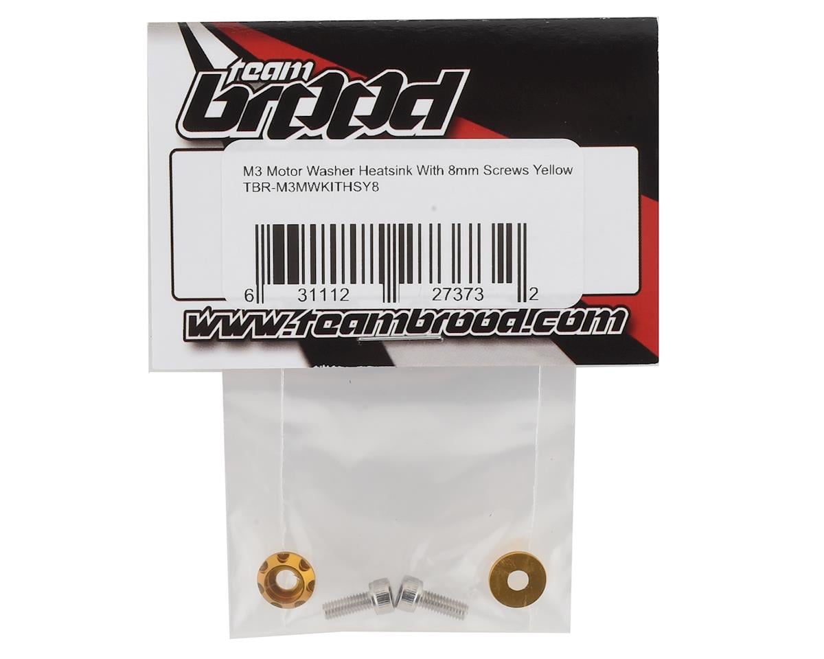 Team Brood M3 Motor Washer Heatsink (Yellow) (8mm)