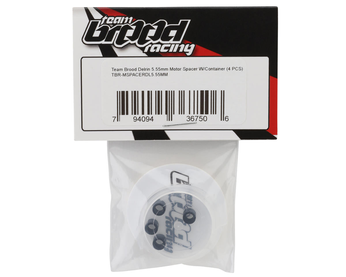 Team Brood 5.55mm Delrin Motor Spacer w/Container (4 PCS)