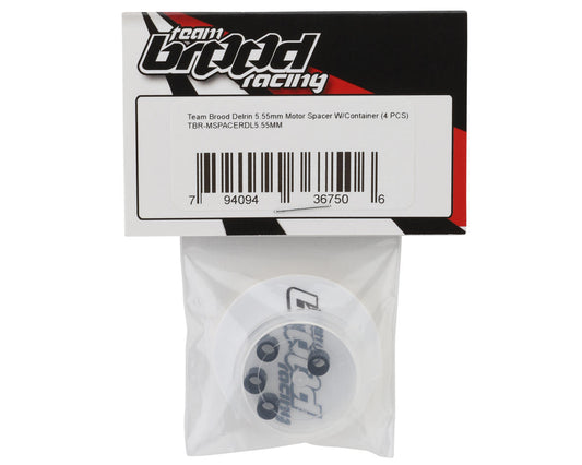 Team Brood 5.55mm Delrin Motor Spacer w/Container (4 PCS)