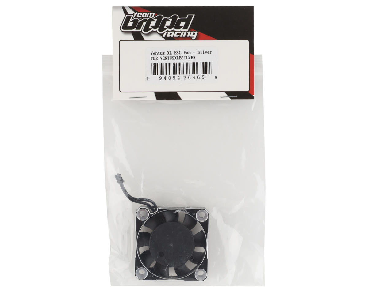 Team Brood Ventus XL Aluminum 40mm ESC Fan w/Micro Plug (Silver)