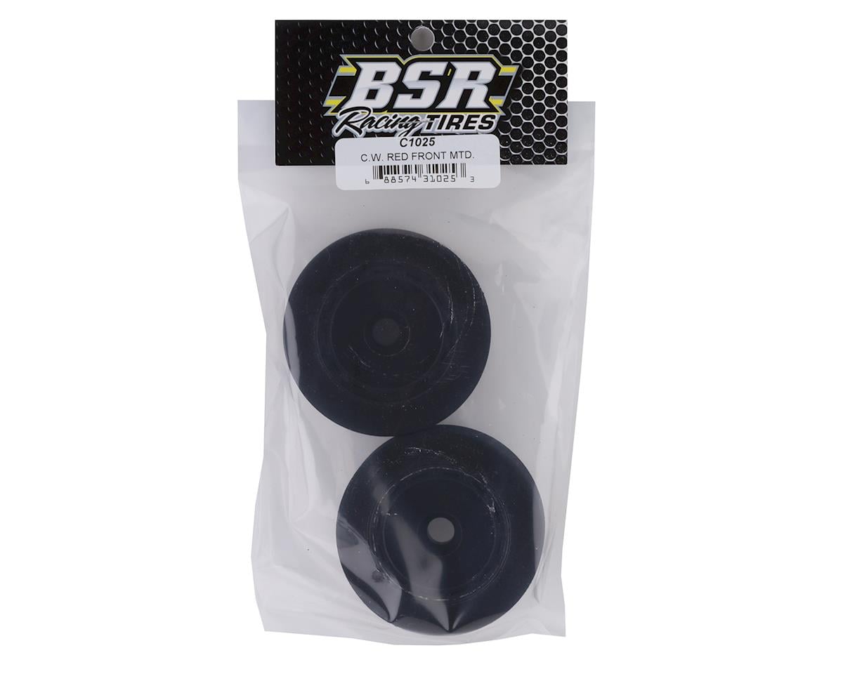 BSR Racing Custom Works Dirt Oval Front Mounted Foam Tires (2) (Red)