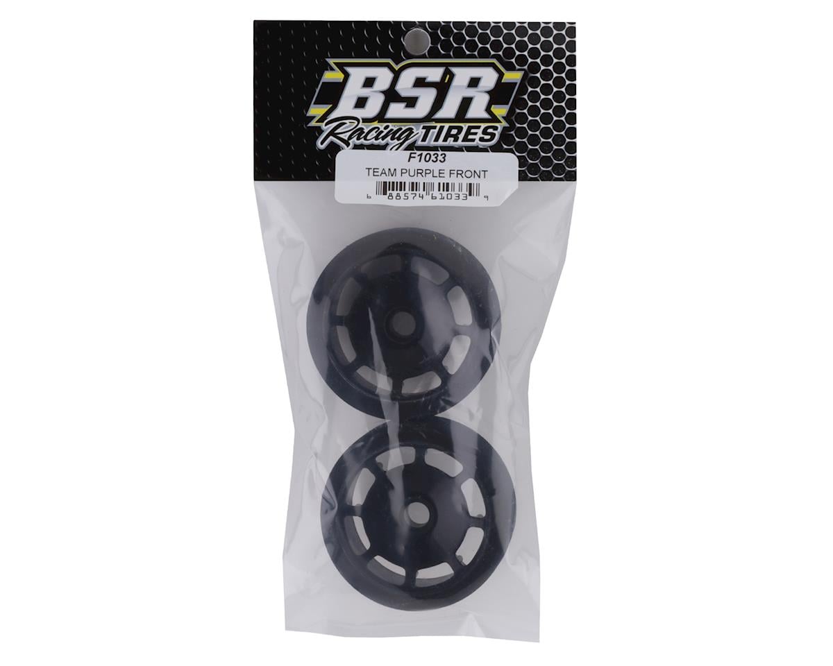 BSR Racing 1/10 Front Pre-Mounted Foam Tires (2) (Team Purple)