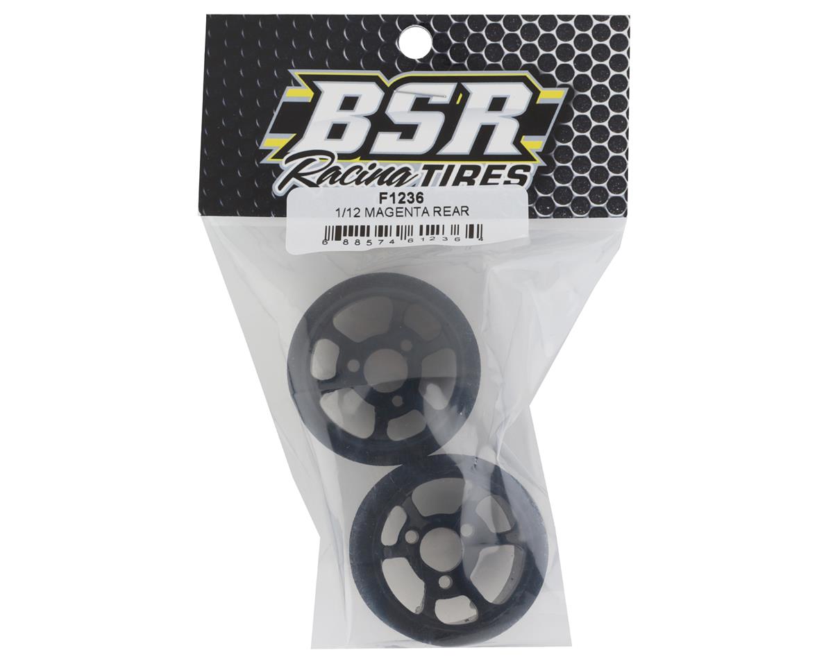 BSR Racing 1/12 Rear Mounted Foam Tires (2) (Magenta)