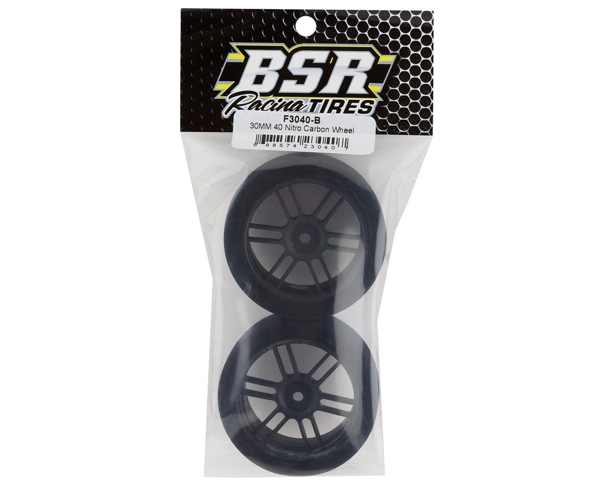 BSR Racing 30mm Nitro Touring Rear Foam Tires (Black) (2) (40 Shore)