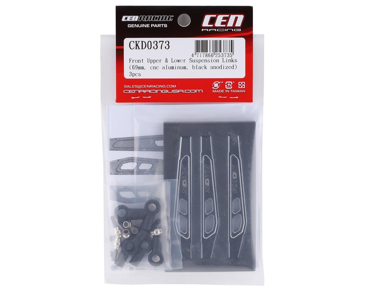 CEN F450 69mm Aluminum Front Upper & Lower Suspension Links (Black) (3)