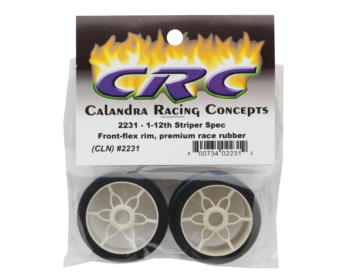 CRC "Blue Stripe" 1/12 Spec Front Tires (LightWeight) (2) (Blue)