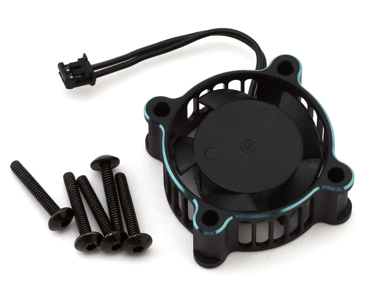 Cayote Crest X/X Evo Aluminum 25x25x10mm ESC Cooling Fan (Black/Aurora Green)