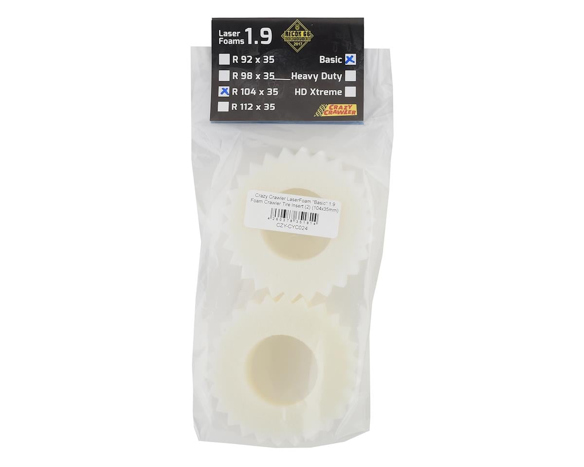 Crazy Crawler LaserFoam "Basic" 1.9" Foam Crawler Tire Insert (2) (104x35mm)