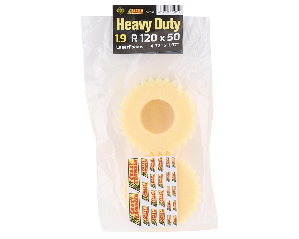 Crazy Crawler LaserFoam Heavy Duty 1.9" Foam Crawler Tire Insert (2) (120x50mm)