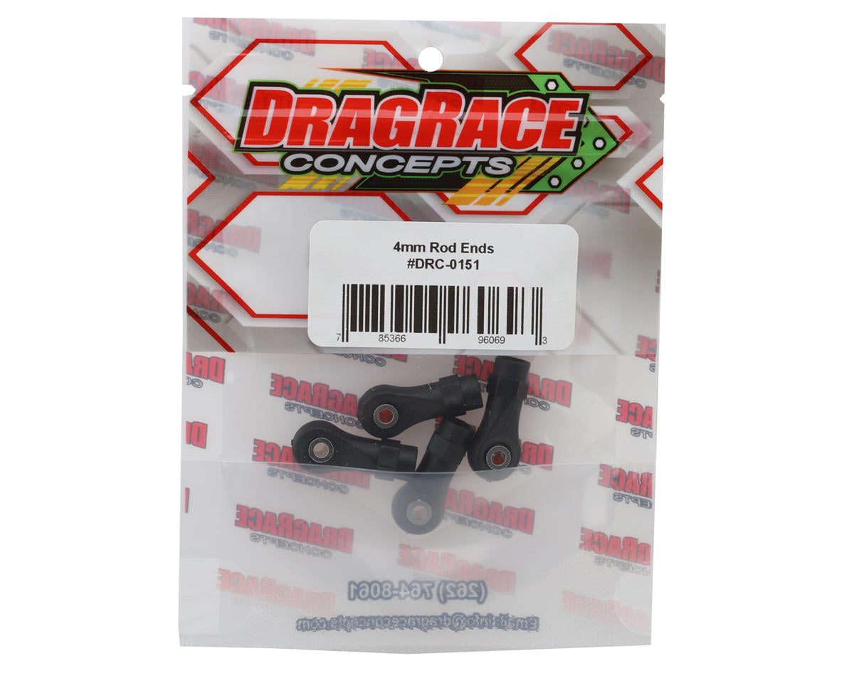DragRace Concepts 4mm Wheelie Bar Rod Ends (4)