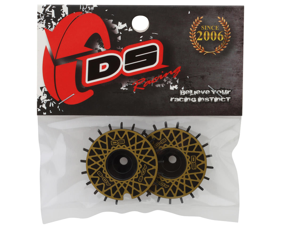 DS Racing Flat Aero Drift Wheel Covers (Black/Gold Mesh) (2)