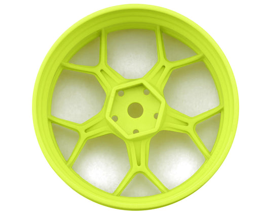 DS Racing Feathery Split Spoke Drift Wheels (Flu Lime) (2) (6mm Offset)