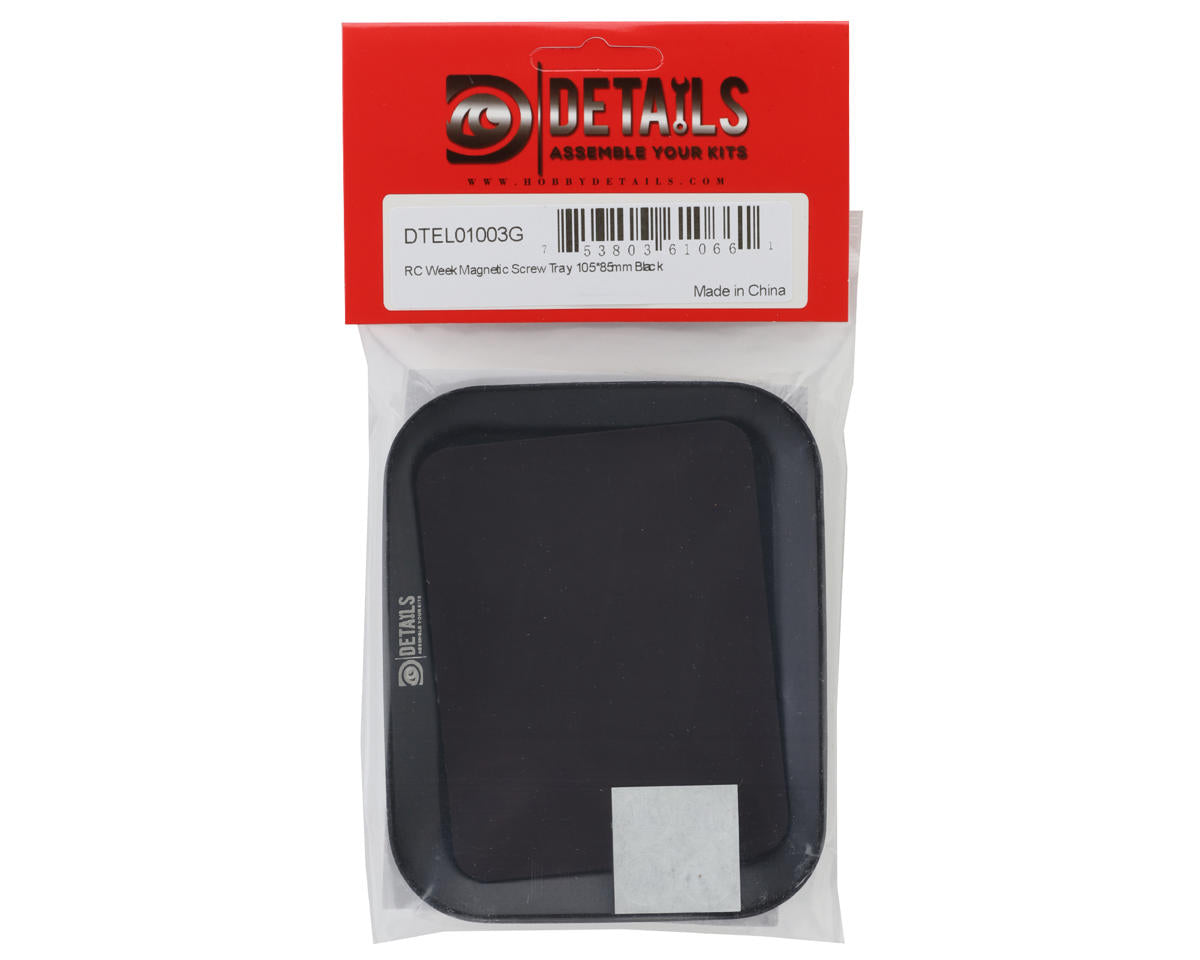 Hobby Details RC Magnetic Screw Tray (105x85mm) (Black)