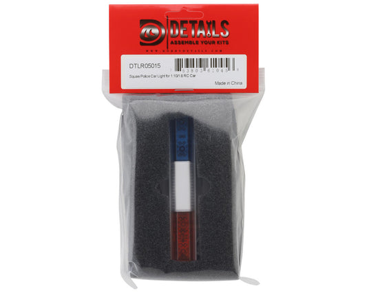 Hobby Details 1/10 Square Police LED Light Flasher Bar (6-8.4V) (98mm) (7 Modes)