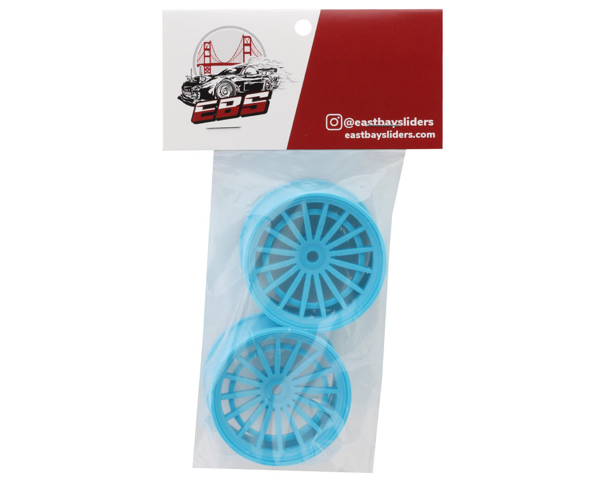Eastbay Sliders JT18 1/10 Drift Wheels (Cyan) (2) (6mm Offset)