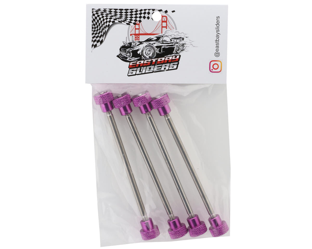 Eastbay Sliders Stainless Steel Wheel Holder Set (Purple) (4)
