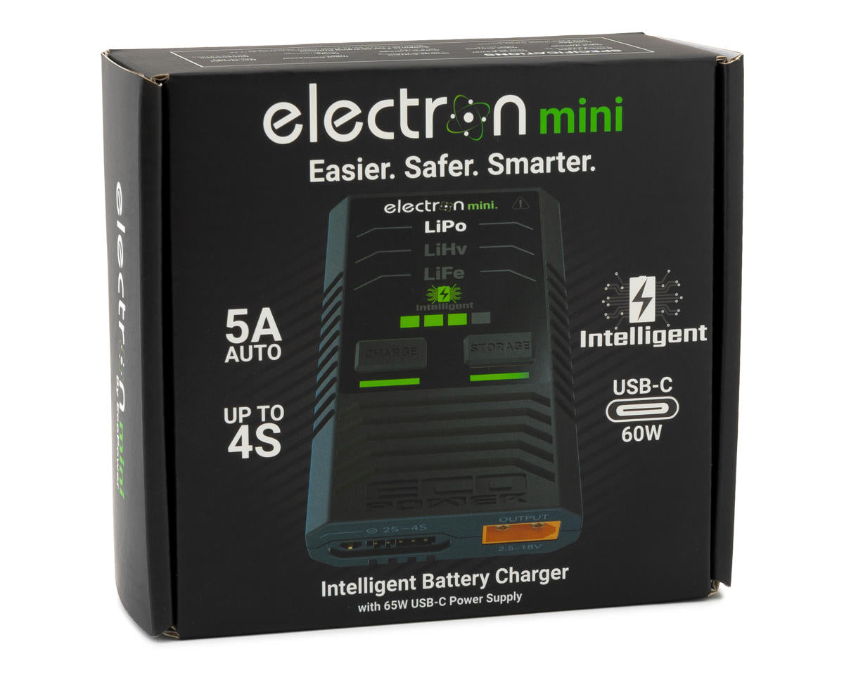 EcoPower "Electron Mini" 2-4S Intelligent LiPo/LiHV/LiFe Battery Charger