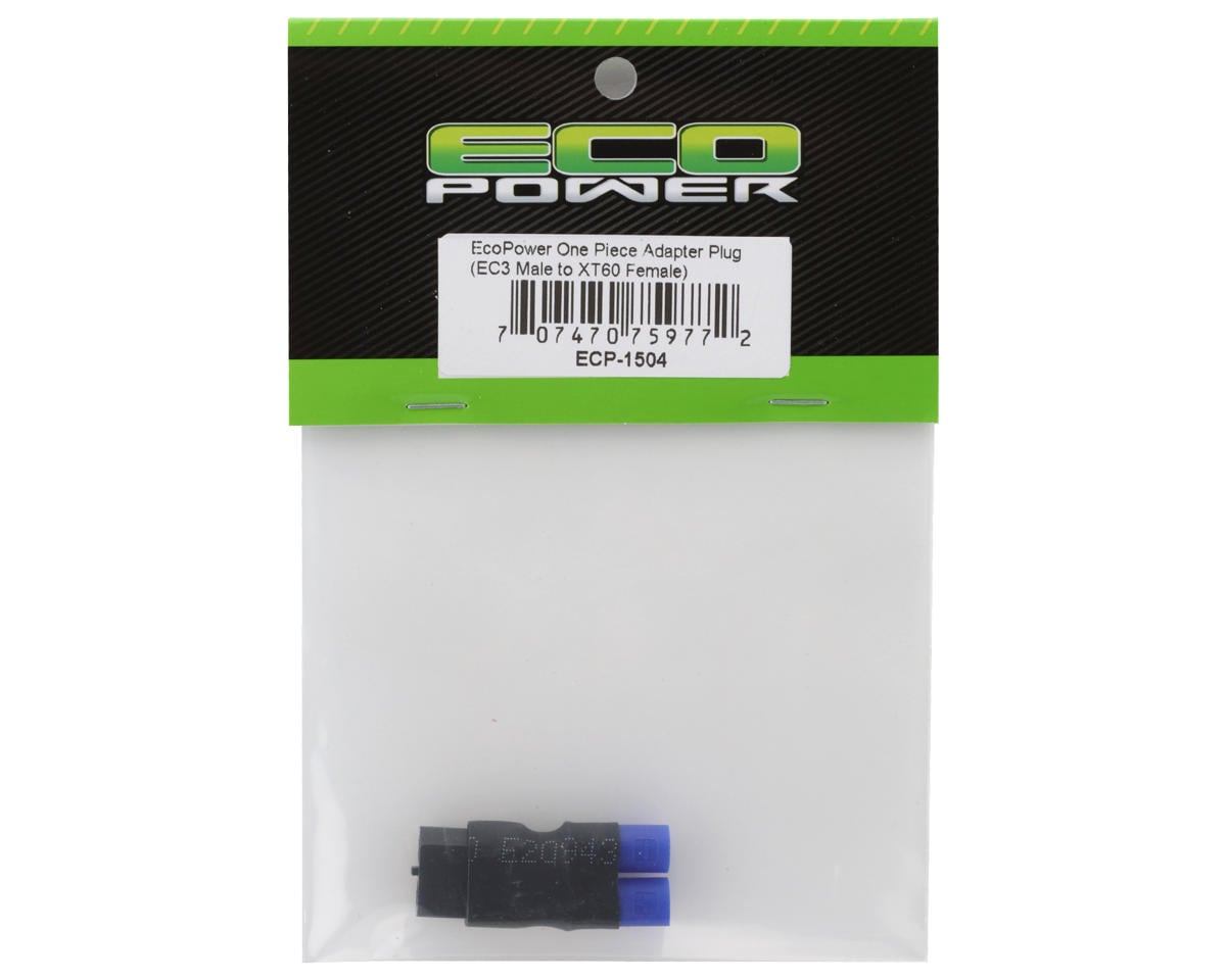 EcoPower One Piece Adapter Plug (EC3 Male to XT60 Female)