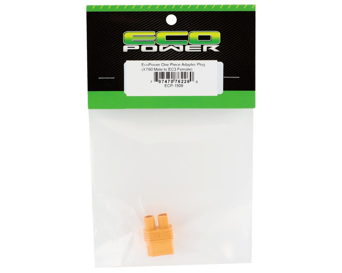 EcoPower One Piece Adapter Plug (XT60 Male to EC3 Female)