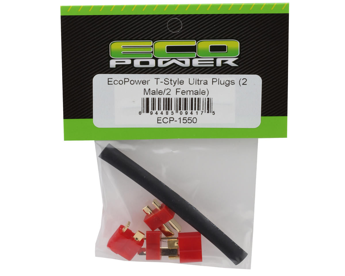 EcoPower T-Style Ultra Plugs (2 Male/2 Female)
