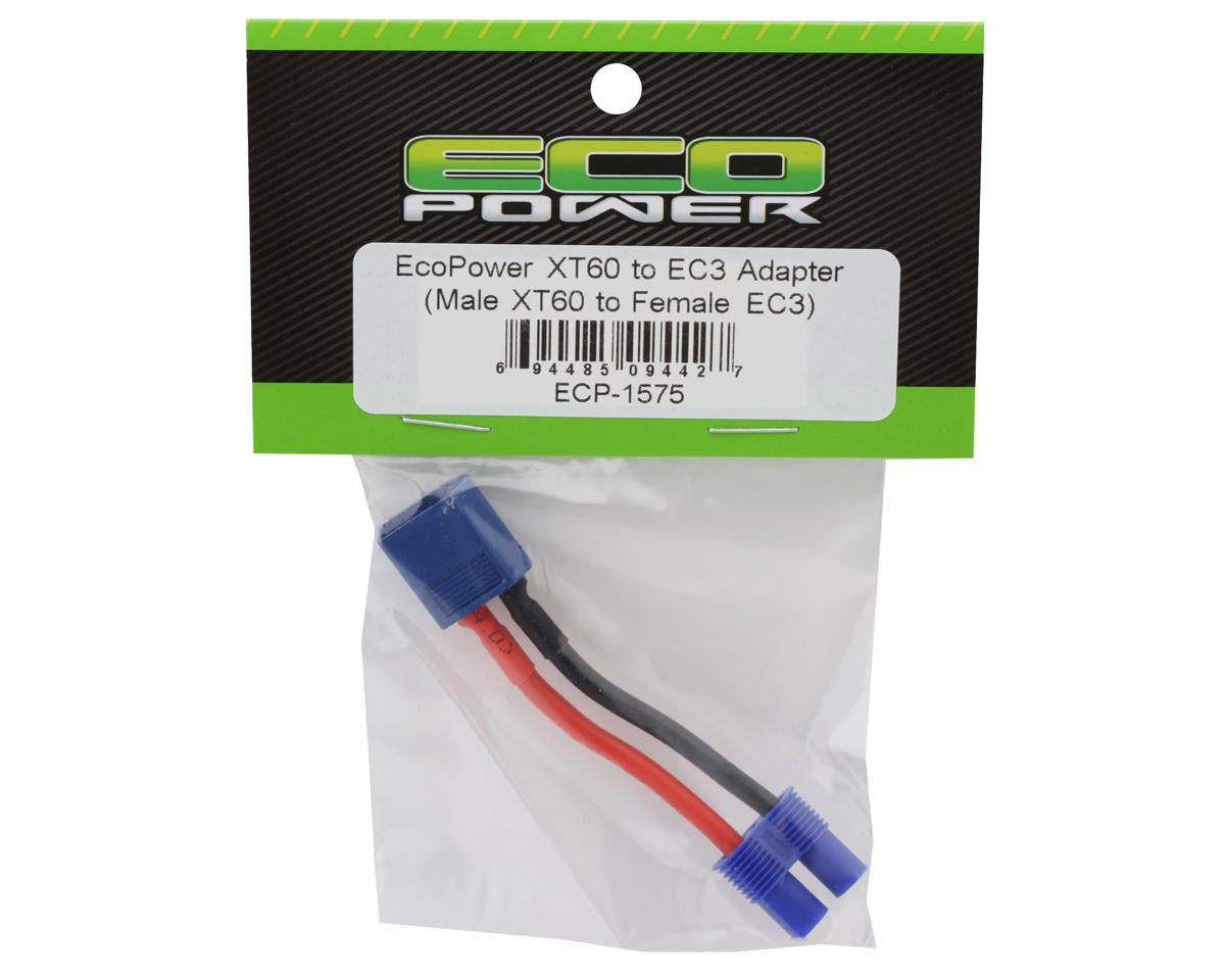 EcoPower XT60 to EC3 Adapter (Male XT60 to Female EC3)