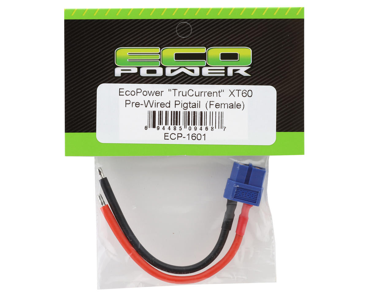 EcoPower "TruCurrent" XT60 Pre-Wired Pigtail (Female)