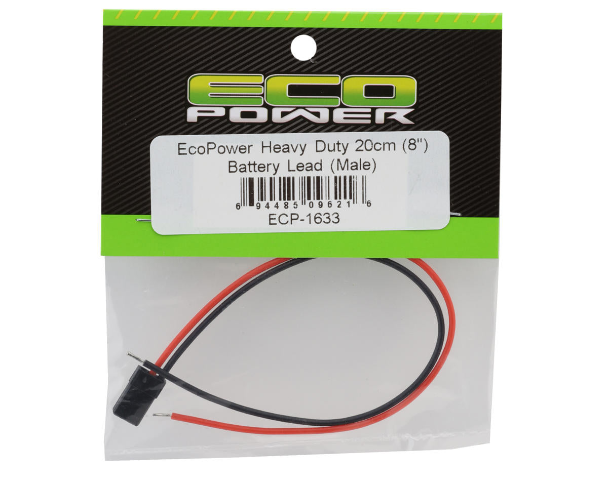 EcoPower Heavy Duty JST 3-Pin Pre-Wired Pigtail Connector (8") (Male)