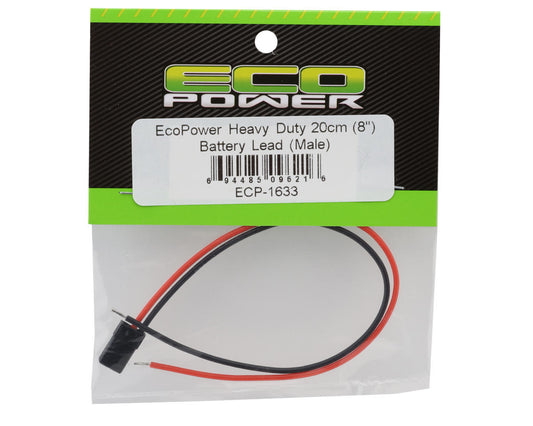 EcoPower Heavy Duty JST 3-Pin Pre-Wired Pigtail Connector (8") (Male)