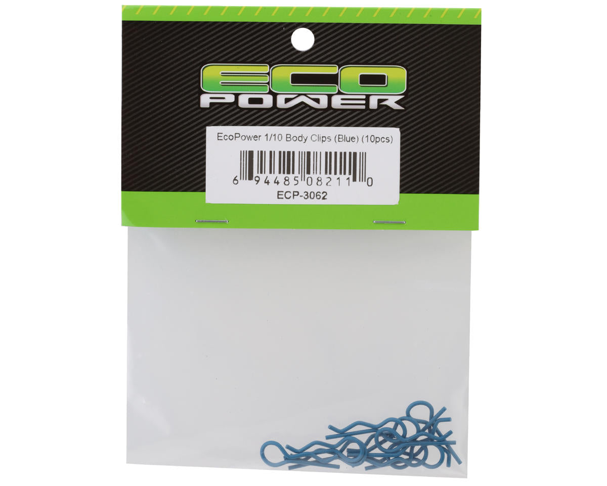 EcoPower 1/10 Body Clips (Blue) (10)