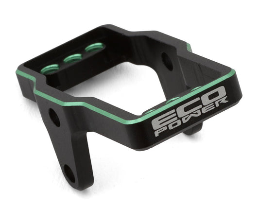 EcoPower CNC-Machined Aluminum Servo Mount for Traxxas™ TRX-4M (Black & Green)